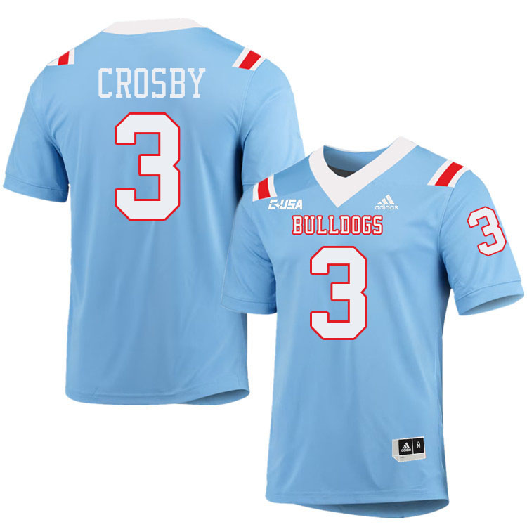 Marquis Crosby Louisiana Tech Jersey,LA Tech Bulldogs Football Jerseys,Uniforms,Gears-Light Blue